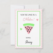 Classroom Valentine You're One in a Melon (Vorderseite)
