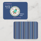 Classroom Valentines Card You’re a Total Space Win Mitteilungskarte (Vorne/Hinten)