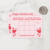 Classroom Valentine's Day Card Game-3 in a Row Mitteilungskarte (Vorderseite/Rückseite Beispiel)