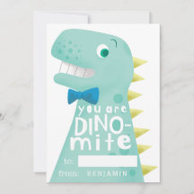 Classroom Valentines Dinosaur Dino-mite