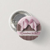 Classrosa und braune Streifen Button (Vorne & Hinten)