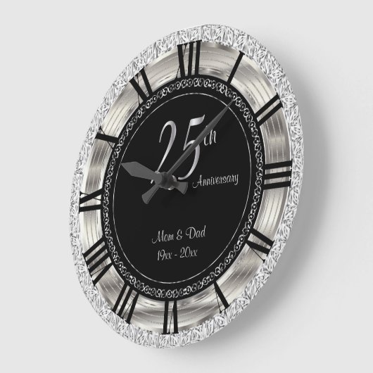 Classy 25. Silver Jubiläum Große Wanduhr (Winkel)