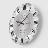 Classy 25. Silver Jubiläum Große Wanduhr (Winkel)