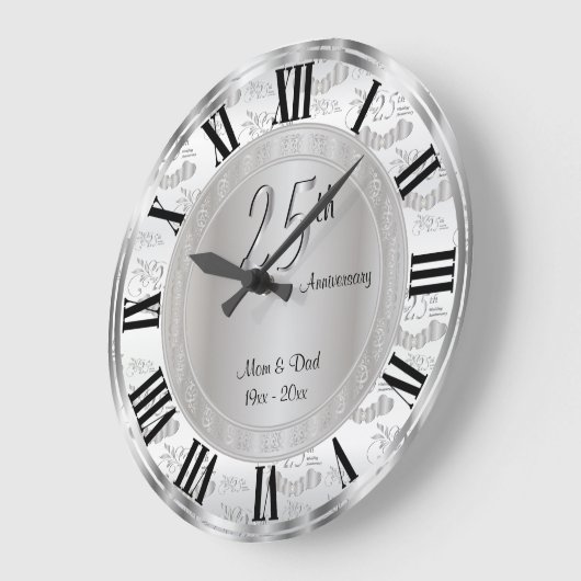 Classy 25. Silver Jubiläum Große Wanduhr (Winkel)