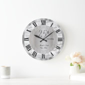 Classy 25. Silver Jubiläum Große Wanduhr (Zuhause)