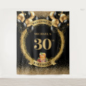 Classy 30. Man Birthday Whiskey Party Tapestry Wandteppich (Vorderseite)