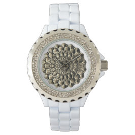 Classy 3D Style Mandala Blumenmuster Armbanduhr