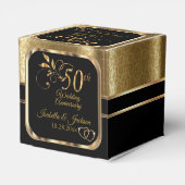 Classy 50th Wedding Anniversary Fvor Box Geschenkschachtel (Rückseite)