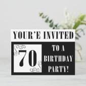 Classy 70. Geburtstag Einladungen (Stehend Vorderseite)