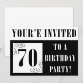 Classy 70. Geburtstag Einladungen (Vorne/Hinten)