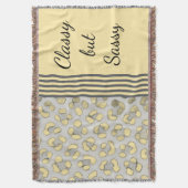 Classy, aber Sassy Snow Leopard Decke (Vorderseite Vertikal)