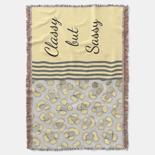 Classy, aber Sassy Snow Leopard Decke (Vorderseite Vertikal)