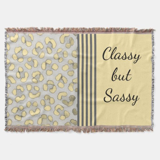 Classy, aber Sassy Snow Leopard Decke (Vorderseite)