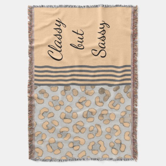 Classy, aber Sassy Snow Leopard Decke (Vorderseite Vertikal)