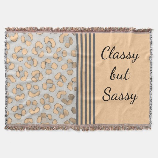 Classy, aber Sassy Snow Leopard Decke (Vorderseite)