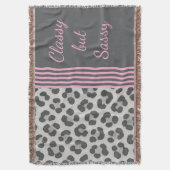 Classy, aber Sassy Snow Leopard Decke (Vorderseite Vertikal)