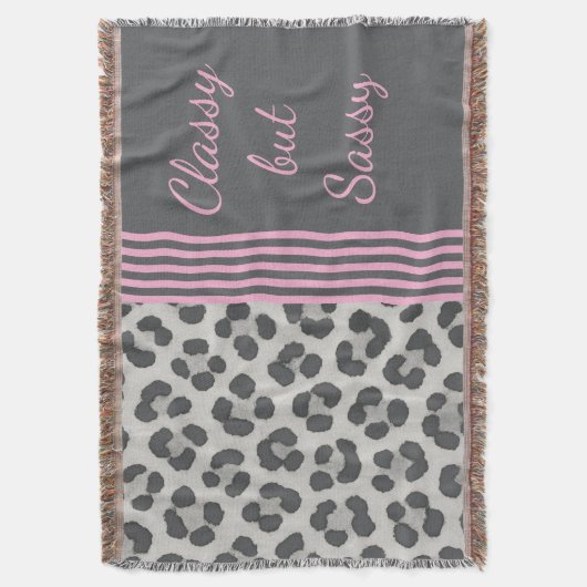 Classy, aber Sassy Snow Leopard Decke (Vorderseite Vertikal)