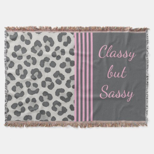 Classy, aber Sassy Snow Leopard Decke (Vorderseite)