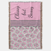 Classy, aber Sassy Snow Leopard Decke (Vorderseite Vertikal)