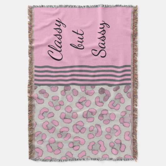 Classy, aber Sassy Snow Leopard Decke (Vorderseite Vertikal)