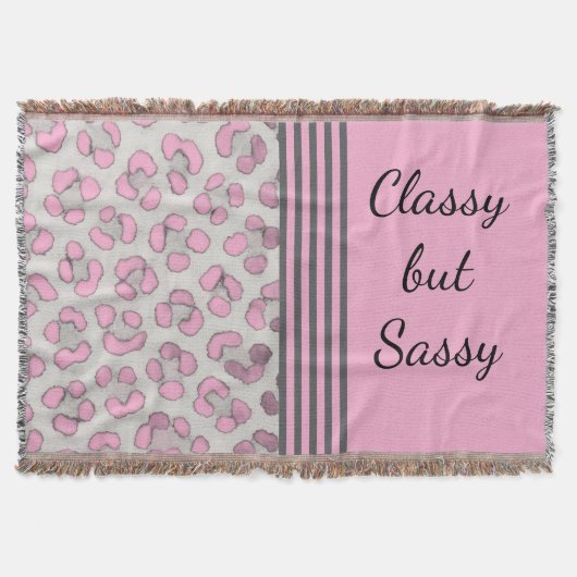Classy, aber Sassy Snow Leopard Decke (Vorderseite)
