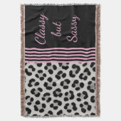 Classy, aber Sassy Snow Leopard Decke (Vorderseite Vertikal)
