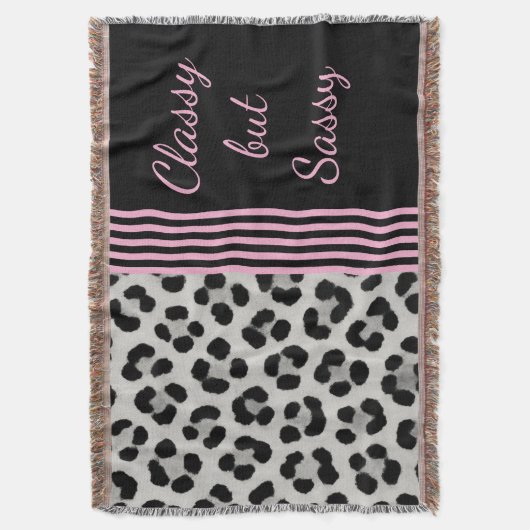 Classy, aber Sassy Snow Leopard Decke (Vorderseite Vertikal)