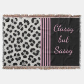 Classy, aber Sassy Snow Leopard Decke (Vorderseite)