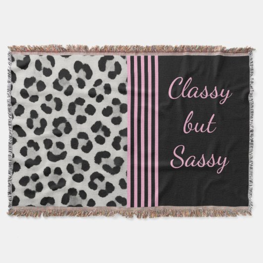 Classy, aber Sassy Snow Leopard Decke (Vorderseite)