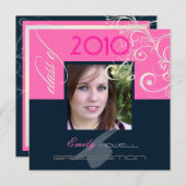 Classy Abschluss 2010/Cap/Wirbel Einladung (Vorne/Hinten)