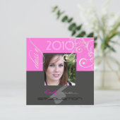 Classy Abschluss 2010/Cap/Wirbel Einladung (Stehend Vorderseite)