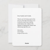 Classy Abschluss Ankündigung Foto-Vorlage (Rückseite)