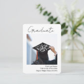 Classy Abschluss Ankündigung Foto-Vorlage (Stehend Vorderseite)