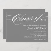 Classy Abschluss Einladung (Vorne/Hinten)