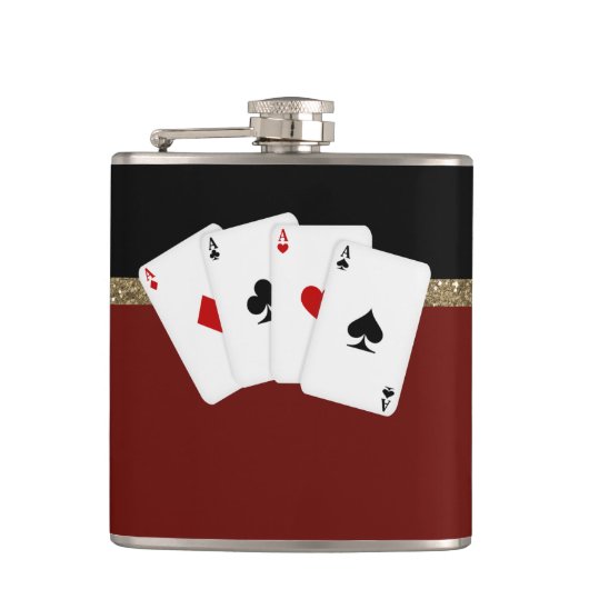 Classy Aces Poker Flachmann (Vorderseite)
