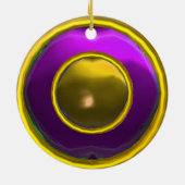 CLASSY AMETHYST UND TOPAZ GEM STEINE KERAMIKORNAMENT (Hinten)