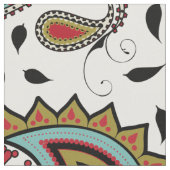 Classy and Beautiful Paisley on White Stoff (Nahaufnahme)