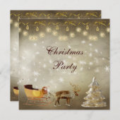 Classy and Sleigh Christmas Party Einladung (Vorne/Hinten)