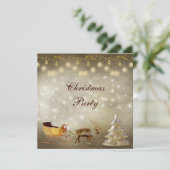 Classy and Sleigh Christmas Party Einladung (Stehend Vorderseite)