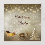 Classy and Sleigh Christmas Party Einladung<br><div class="desc">Ein schönes, elegantes und edles Weihnachtsgeschenk-Party lädt mit einem Klassiker die Rentiere mit rotem Nuss ein, die einen Schlitten ziehen. Es gibt auch einen goldenen Weihnachtsbaum, hübschen goldglänzende Ziergegenstände, Bogen und weiße Schneeflocken. Chic, stilvoll, modern, festliche Einladungen mit romantischer Vintager Eleganz, geeignet für alle Ihre Ferien- oder Firmenveranstaltungen. Der gesamte...</div>