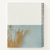 Classy Aqua Blue Pink Gold Öl Farbe Textur Notizblock (Rückseite)