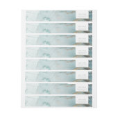 CLASSY AQUA DUSKY BLAUE GOLD AGATE MONOGRAM WEDD (Bogen)