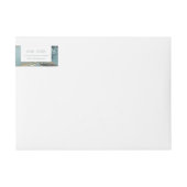 CLASSY AQUA DUSKY BLAUE GOLD AGATE MONOGRAM WEDD (Vorderseite)