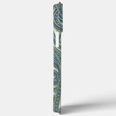 Classy Aquamarin Blue Green Paisley Floral Art Mus Case-Mate iPhone Hülle (Rückseite / Rechts)