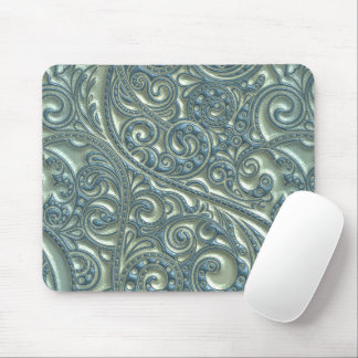 Classy Aquamarin Elegant Hübsch Paisley Floral Mus Mousepad