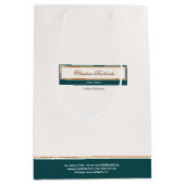 Classy Aquamarin Ivory Mittlere Geschenktüte (Vorderseite)