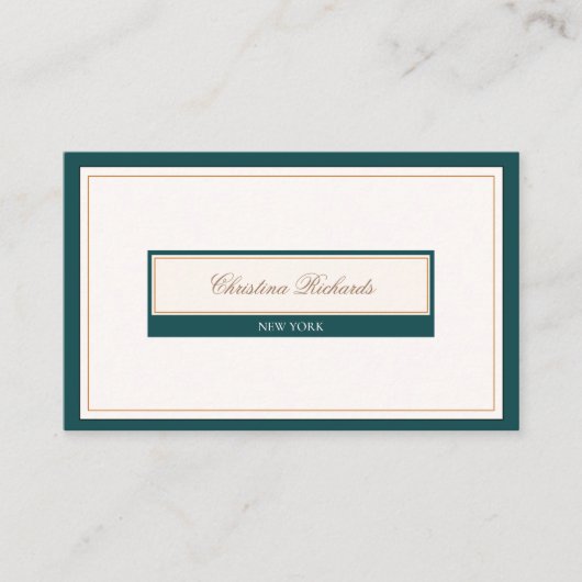 Classy Aquamarin Ivory Visitenkarte (Vorderseite)