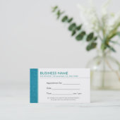 Classy Aquamarine Glitzer Ernennung Business Cards Terminkarte (Stehend Vorderseite)