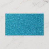 Classy Aquamarine Glitzer Ernennung Business Cards Terminkarte (Rückseite)