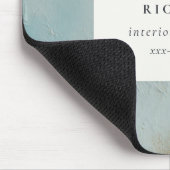 Classy Artistic Aqua Blue Gold Öl Paint Business Mousepad (Ecke)